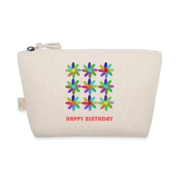 BIRTHDAY. HAPPY BIRTHDAY. HAPPY BIRTHDAY. - Organic Pouch - nature - Front