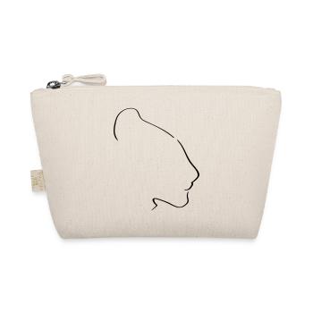 Lioness Line Art - Minimalist - Organic Pouch - nature - Front