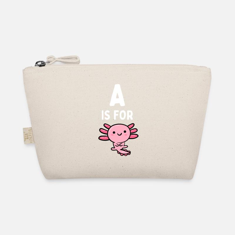 A is for Axolotl - Lustiges Axolotl - Bio-Täschchen - Natur