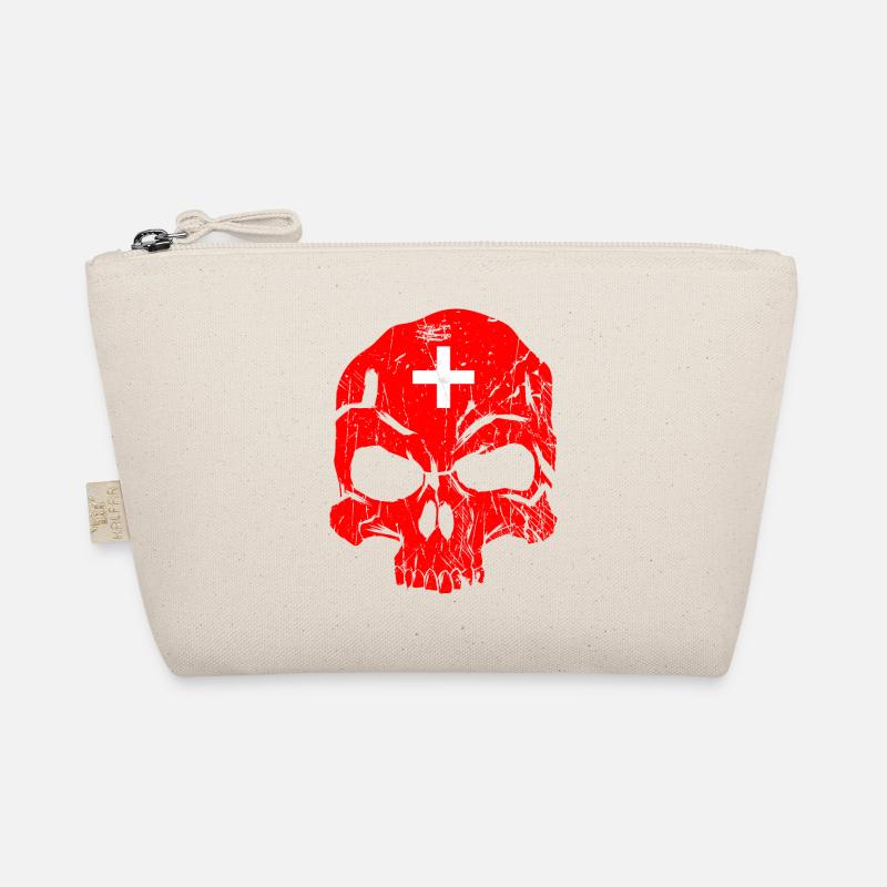 Schweiz Totenschädel Bio-Täschchen
