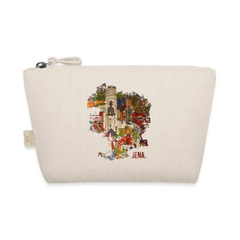 Jena hand-painted city map with biscuit roll - Organic Pouch - nature - Front