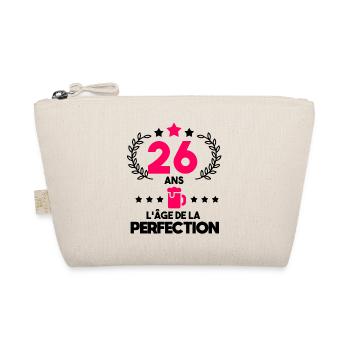 26 ans perfection - anniversaire apéro femme - Trousse biologique - nature - Devant