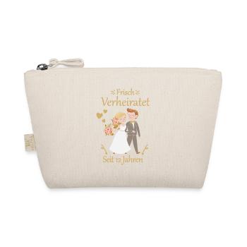 12 Jahre Verheiratet Nickelhochzeit Geschenk - Bio-Täschchen - Natur - Vorne