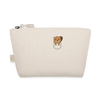 Castor en poche mignon castor en poche poitrine - Trousse biologique - nature - Devant