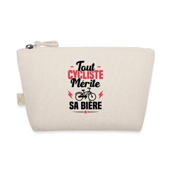 Tour cycliste mérite sa bière Humour cadeau - Trousse biologique - nature - Devant