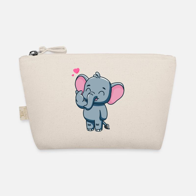 Mignon bébé éléphant avec du cœur Trousse biologique