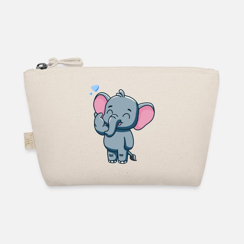 Mignon bébé éléphant avec du cœur Trousse biologique