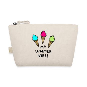 Summer Vibes Eis Quote Sommer Urlaub cool Fun - Bio-Täschchen - Natur - Vorne
