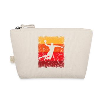 Vintage Retro Handball Handballer Handballspieler - Bio-Täschchen - Natur - Vorne