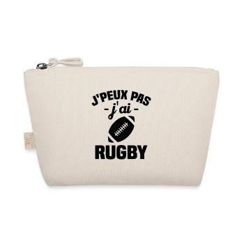 J'peux pas j'ai Rugby Cadeau - Trousse biologique - nature - Devant