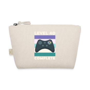 Level 40 Complete 40 years 40th birthday - Organic Pouch - nature - Front