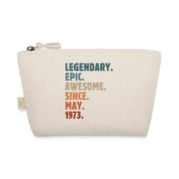 1973 Mai Vintage Jahrgang Geburtstag Geschenk - Bio-Täschchen - Natur - Vorne