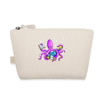 8-Armed Reading Octopus for Many Readers Fans - Organic Pouch - nature - Front