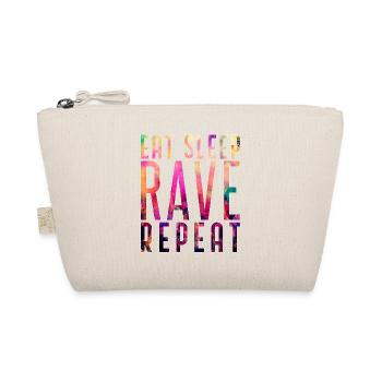 EAT SLEEP RAVE REPEAT T-Shirt Raver Festival - Organic Pouch - nature - Front