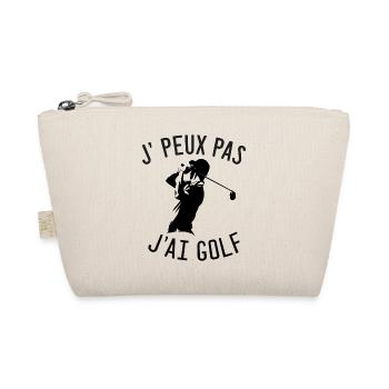 Je peux pas j'ai golf Humour drôle cadeau golfeur - Trousse biologique - nature - Devant