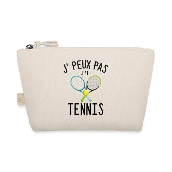 J'peux pas j'ai tennis cadeau humour sport tennis - Trousse biologique - nature - Devant