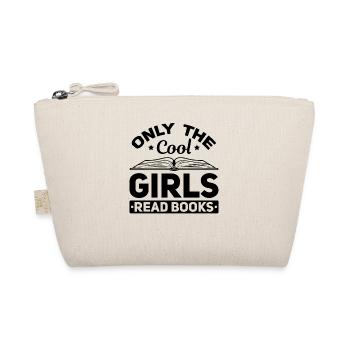 Only the cool girls read books and read - Organic Pouch - nature - Front