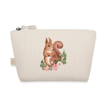 Squirrel Acorn Flower Floral - Bio-Täschchen - Natur - Vorne