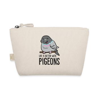 La vie est meilleure avec les pigeons - Trousse biologique - nature - Devant
