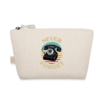 Retro Phone Never Forget Nostalgia Vintage - Organic Pouch - nature - Front