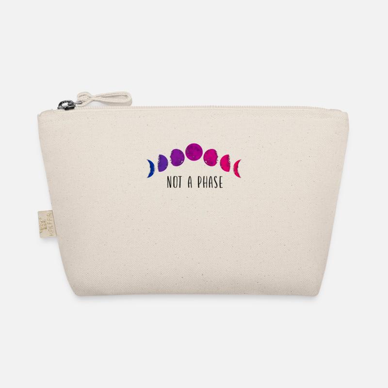 Bisexual Bi Pride Flag Moon Not A - Bio-Täschchen - Natur