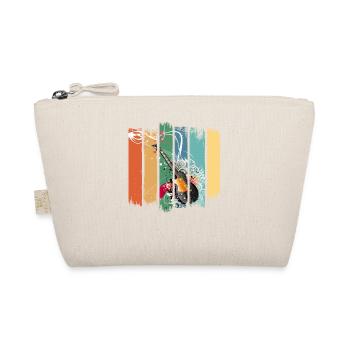 Retro Electric Guitar Pick Guitarists Musicians - Organic Pouch - nature - Front
