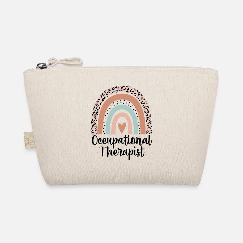 Ergotherapeut Regenbogen Leopard Lustiges Geschenk Bio-Täschchen