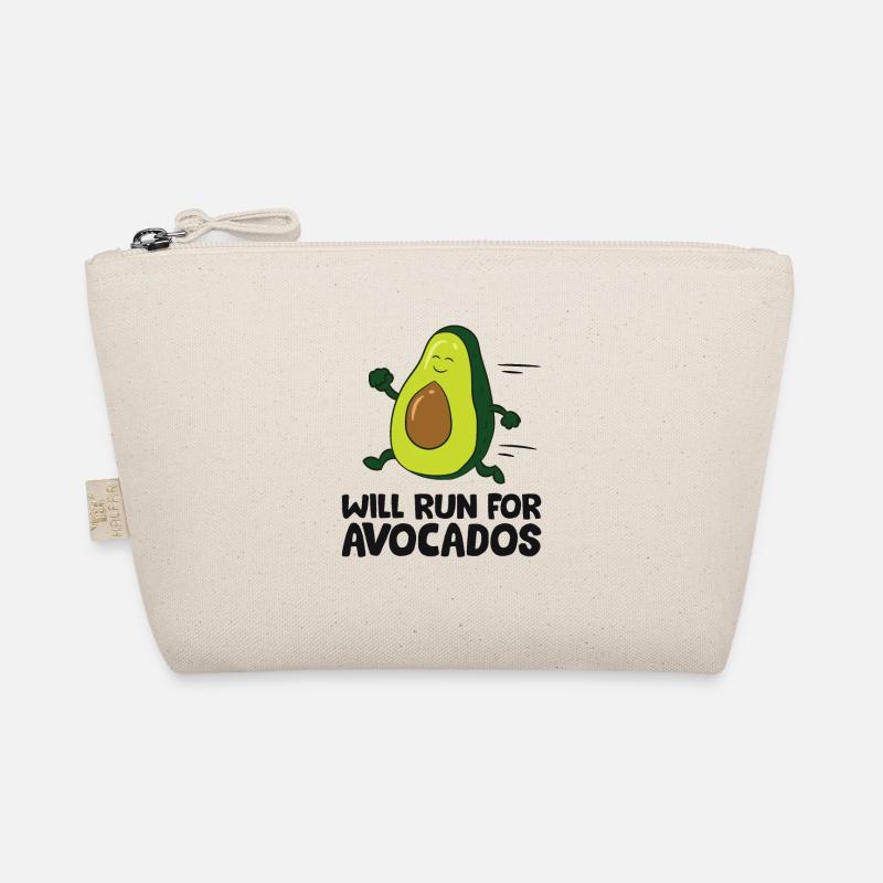 Will Run For Avocado Lustig Avocado Laufen - Bio-Täschchen - Natur