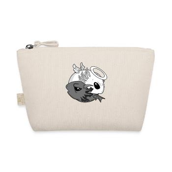 Yin Yang Axolotl Engel Teufel - Bio-Täschchen - Natur - Vorne