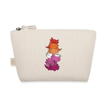 Lesbian Flag Gay Pride LGBTQ Axolotl - Bio-Täschchen - Natur - Vorne