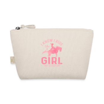 I Know I Ride Like A Girl Try To Keep Up Jockey H - Bio-Täschchen - Natur - Vorne