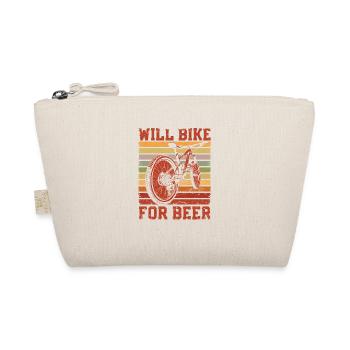Will Bike For Beer Downhill Mountain Cycling - Organic Pouch - nature - Front