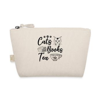 Chats Livres Thé Livre Lire Amoureux des chats - Trousse biologique - nature - Devant