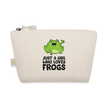 Cute Frog Girl Just A Girl Who Loves Frogs - Organic Pouch - nature - Front