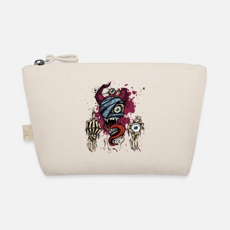 Weirdcore Aesthetic Pastel Goth Grunge Evil Skull Organic Pouch