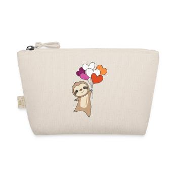 Drapeau lesbien Gay Pride LGBTQ Heart Sloth - Trousse biologique - nature - Devant