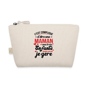 C'est compliqué d'être une Maman avec 3 Enfants - Trousse biologique - nature - Devant