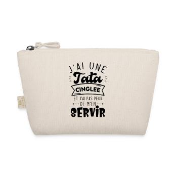 J'ai Une Tata Cinglée Humour Cadeau - Trousse biologique - nature - Devant