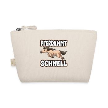 PFERDAMMT SCHNELL - Bio-Täschchen - Natur - Vorne