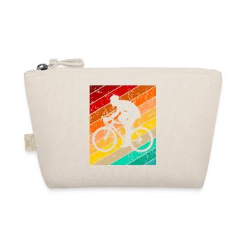 Fahrrad Fahrradmotiv Fahrradfahrer Fahrradfahren - Bio-Täschchen - Natur - Vorne