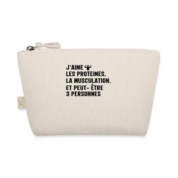 J'aime Les Protienes Et La Musculation - Trousse biologique - nature - Devant