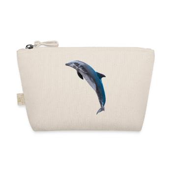 Dolphin jumping, Natural, left - Organic Pouch - nature - Front