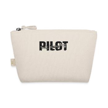 Airplane Pilot Vintage Pilot - Organic Pouch - nature - Front