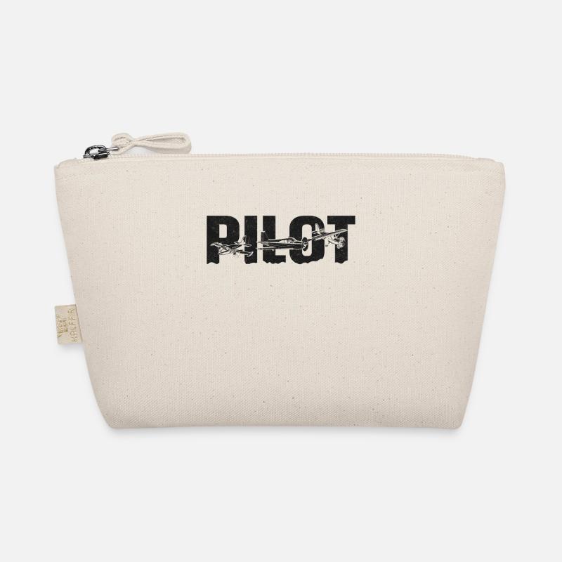 Airplane Pilot Vintage Pilot Bio-Täschchen