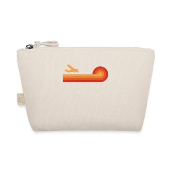Airplane Pilot Vintage Retro - Organic Pouch - nature - Front