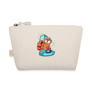 Cartoon Red Panda DJ at turntable - Organic Pouch - nature - Front