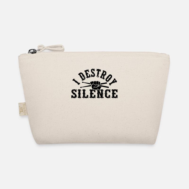 Ich zerstöre das Silence Drummer Batteriegeschenk Bio-Täschchen