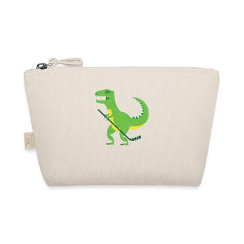 Hockeysaurus Dinosaurier Eishockeyspieler Winter - Bio-Täschchen - Natur - Vorne