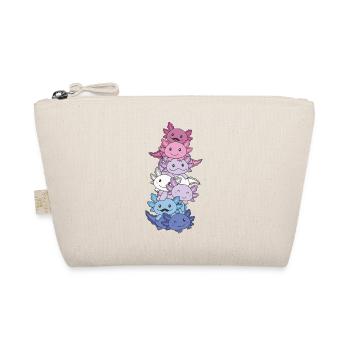 Bigender Flag Bi Pride LGBTQ Axolotl - Organic Pouch - nature - Front