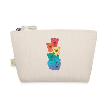 Drapeau arc-en-ciel Gay Pride LGBTQ Ours mignon Ours - Trousse biologique - nature - Devant